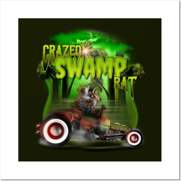 Ratfink Crazed Swamp Rat Wall Art by hardtbonez